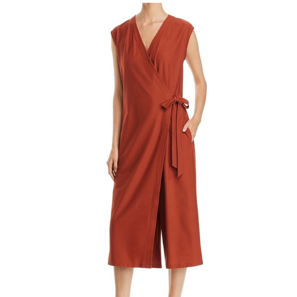 Eileen Fisher wrap front cropped jumpsuit XS